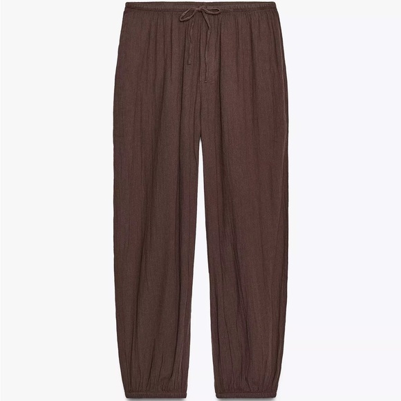 ZARA FLOWY BALLOON PANTS - Picture 7 of 8